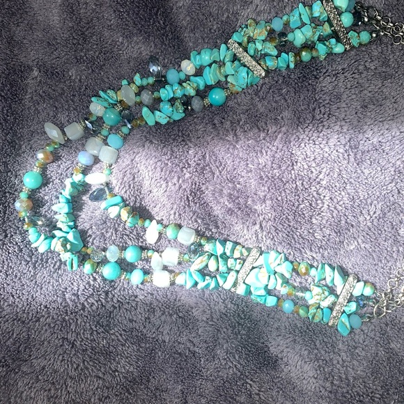 💎Three strand turquoise necklace - Picture 5 of 10
